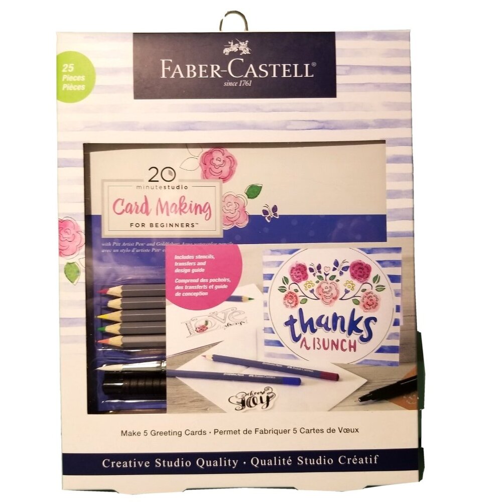 Faber-Castell 20 Minute DIY Card Making for Beginners Kit Studio Quality NEW